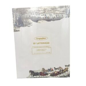 Geographics Central Park Winter Letterhead 100 Count 8.5x11 Christmas Paper